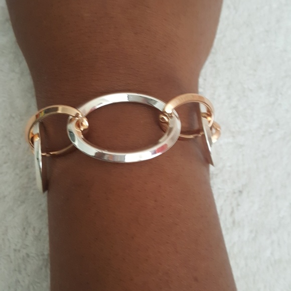 New Ralph Lauren Two Tone Oval Link Bracelet - Picture 5 of 6